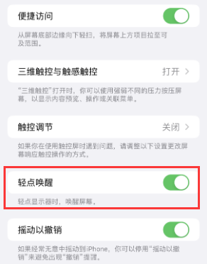 魏县苹果授权维修站分享iPhone轻点无法唤醒怎么办 