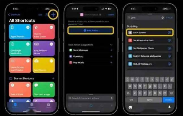 魏县苹果14锁屏维修店分享iPhone14升级iOS16.4后如何创建锁屏快捷方式 