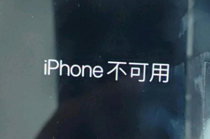 魏县苹果服务网点分享锁屏界面显示“iPhone 不可用”如何解决 