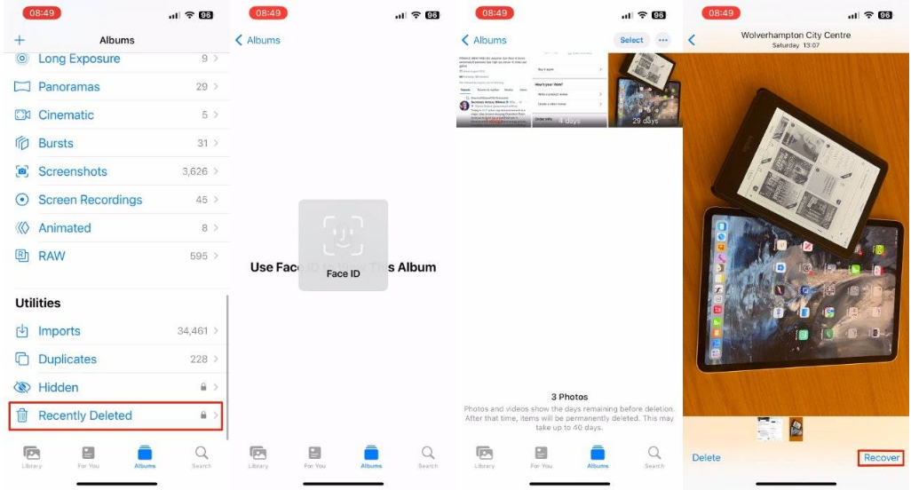 魏县苹果14维修分享 iPhone14 上恢复已删除的照片 