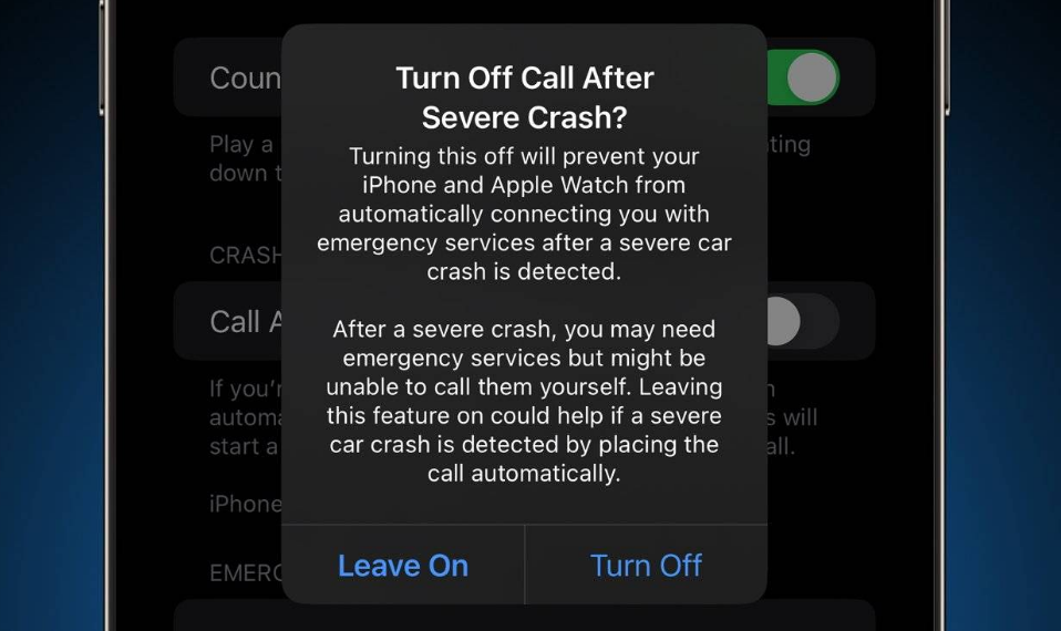 魏县苹果14维修分享 iPhone 14 和 Apple Watch 上关闭崩溃检测 